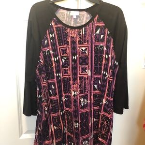 Purple and pink patterned Randy, size 3X